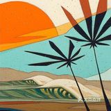 色彩明快的自然风景插画🏖️