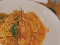 番茄奶油酱烤大虾意大利面-Lilliput粒粒堡亲子餐厅(祥云小镇店)