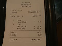 账单-The Wolseley