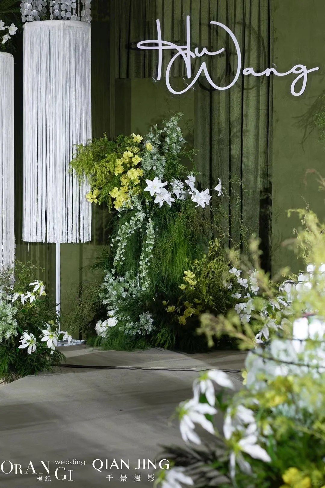 墨绿色复古韩式婚礼 气质爆棚