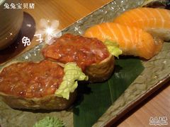 芝麻八爪鱼油扬和三文鱼寿司-仓桥家·焗寿司·锅物(光谷步行街店)