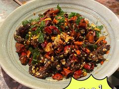 木姜子味油炸牛肉干-浩海火燒雲傣家菜(芮欧百货店)