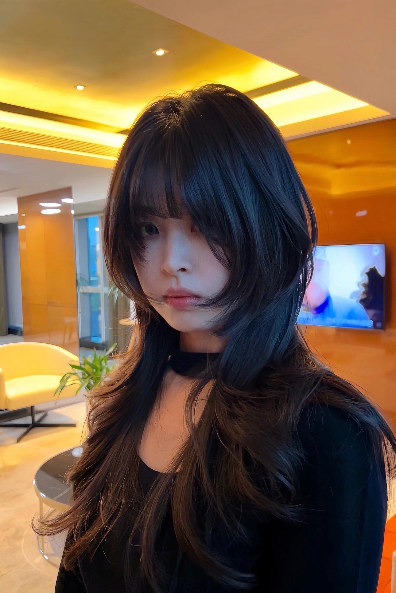 水母鲻鱼头
超修饰脸型
简直不要太可爱#高层次长发 #成都女发型