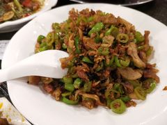 豆豉青椒炒油渣-湘肠香火锅店(团结湖店)