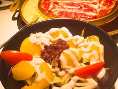 芒果酸奶沙拉-猪啊牛呀羊啊铜盘烤肉(正大广场店)