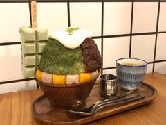 抹茶生乳かき氷-WONDER ICE 萬得冰田(建設路总店)