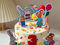 -咖咖熊蛋糕定制·英国蓝风车动物性淡奶油