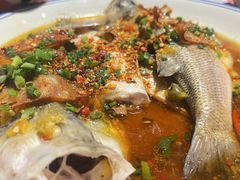 三椒蒸鲈鱼-荆九爷爆炒桥头三嫩(浙大店)