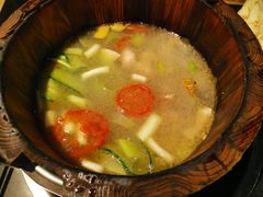 木桶鲜椒味锅底-秋语木桶鱼.酸菜鱼(开发区火车站店)