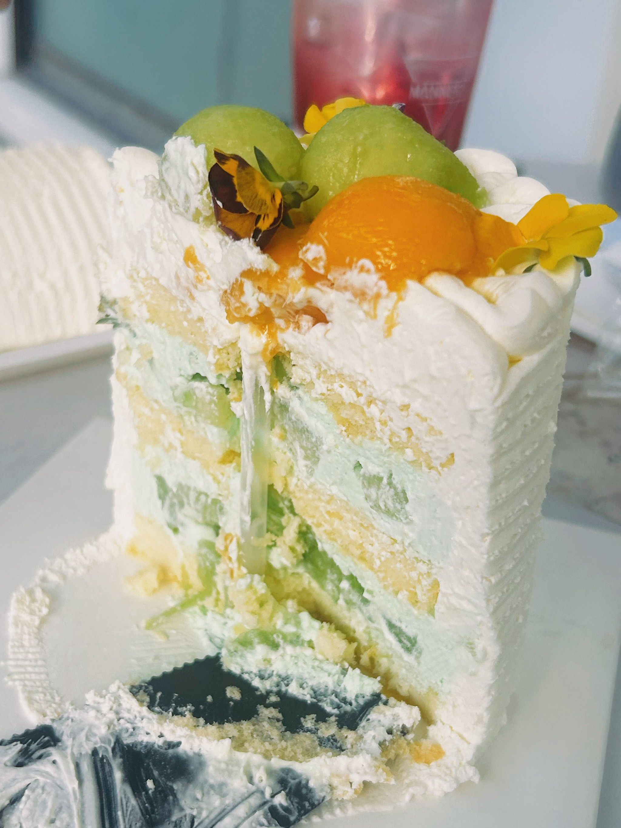 奶油水果蛋糕诱惑