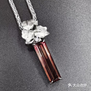 18K西瓜碧玺项链～～