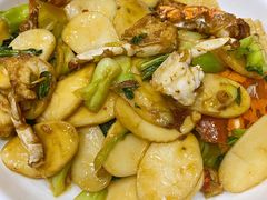 白蟹炒年糕-红灯笼龙凤饭店(宁波老字号店)