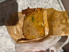 -小红车炸蛋葱油饼