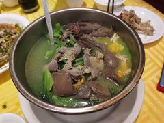 鸡杂煲芥菜-巫记鸡饭店