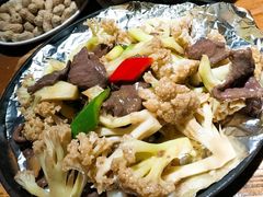 铁板虾酱啫菜花牛肉-淇乐多品味馆(江南大道店)