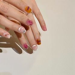 -复古绿·少女主题美甲美睫