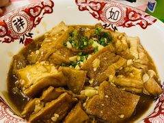 嘉禾豆腐焖油渣-醉美东江·三文鱼·烧鸡公