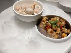 辣酒汁花螺配夏威夷果-木守西溪溪隐餐厅