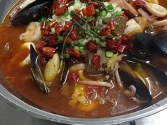 响油水煮三鲜配乌冬-美人鱼帆船海鲜餐厅(七星湾游艇会店)
