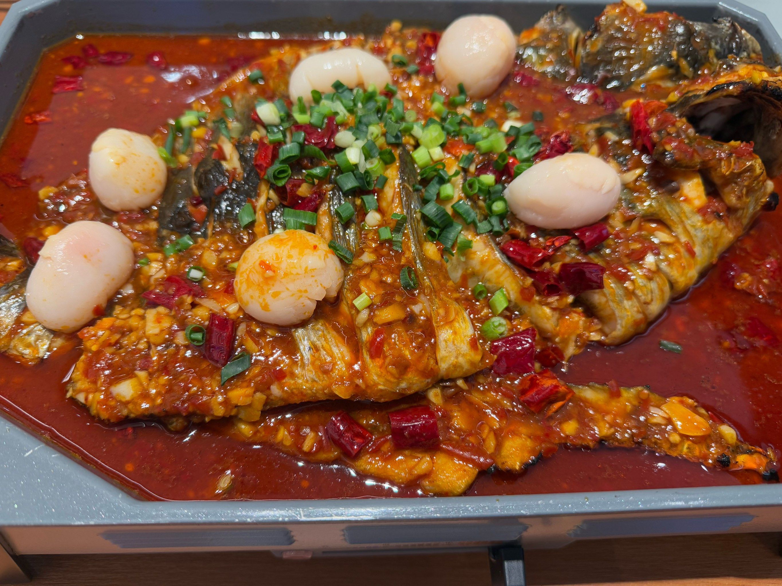 荔枝烤鱼中辣yyds超级好吃的甜辣味,