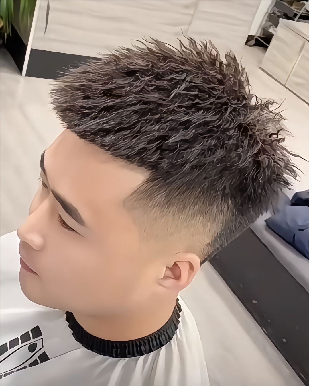 推荐锡纸烫,简单易打理,吹干即可#让你笑着走出这个理发店 #男士烫发