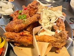 炸鸡翅一半一半-富乐满韩国正宗炸鸡韩国料理(虹泉路店)