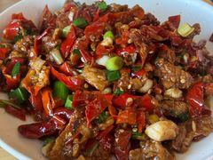 鲜辣椒炒肉-瑶河山里菜