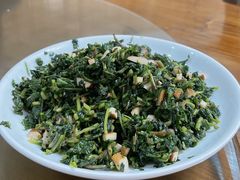 马兰头炒豆干-芦茨金富饭庄·25年老字号·专做稻草鸡