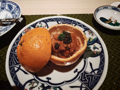 橙子香箱蟹佐醋冻配秋葵鱼子酱-鮨鳳