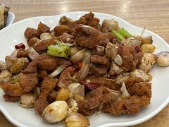 蒜爆牛肉-天添纸包鸡家常菜