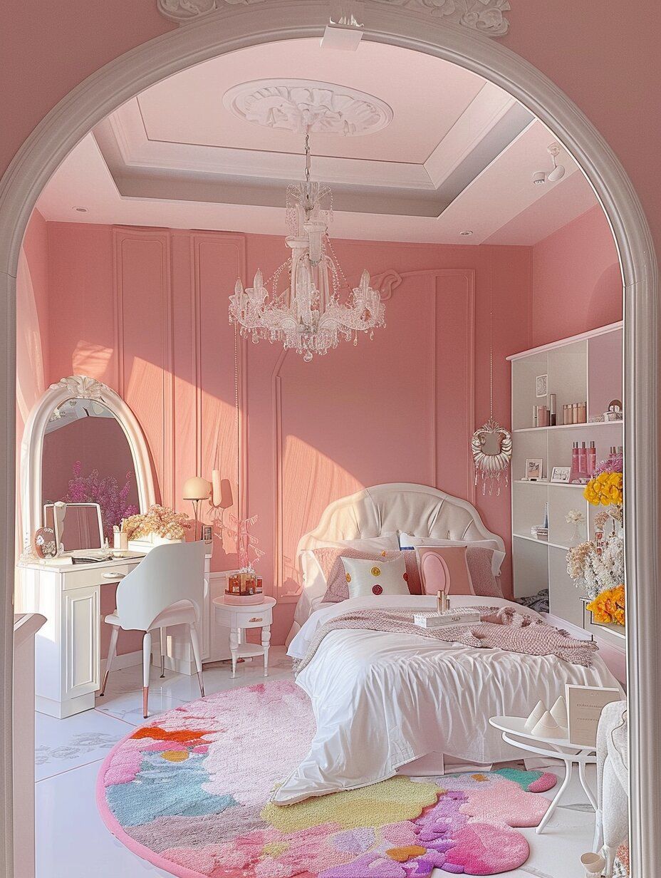 粉色轻奢少女心卧室