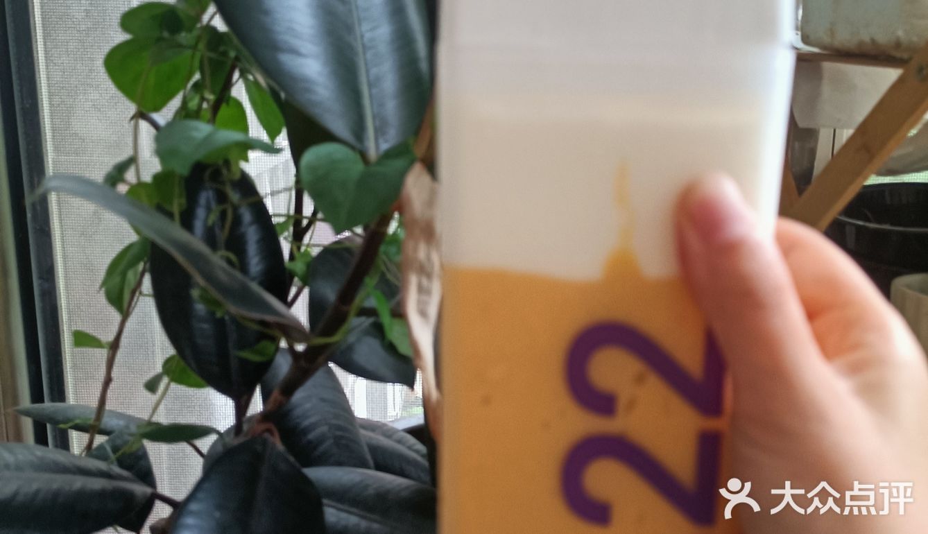 鲜榨水果酸奶真的太好喝了～