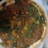 今天外卖吃酸辣粉和饺子。