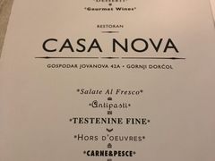 菜单-Casa Nova
