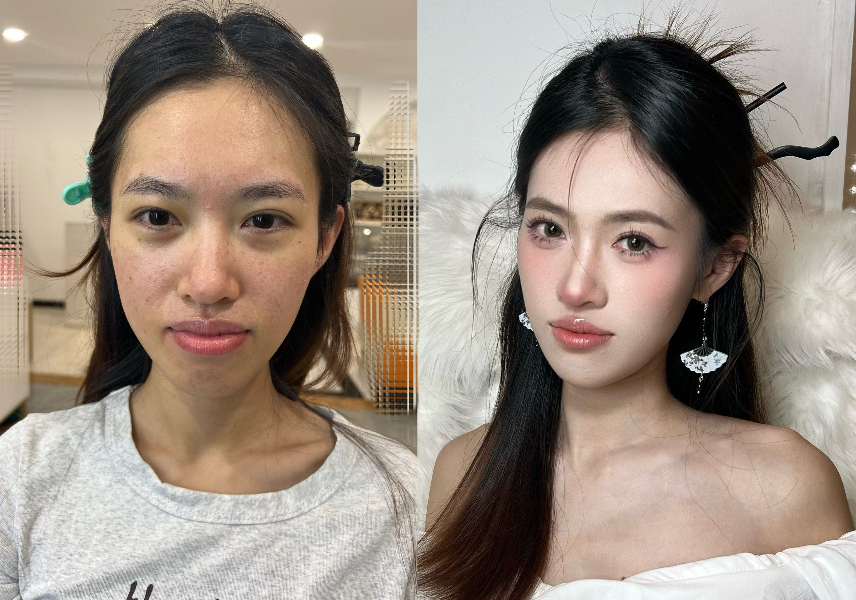 化妆前后大不同✨