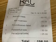 账单-RAC BAR(安福路店)