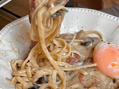 牛肝菌白汁玉子意面-CowCow其其·牛杂咖啡公司(六运店)
