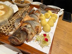 虾油海鲈鱼-山东宾馆·齐鲁苑餐厅
