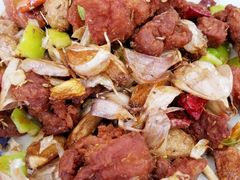 蒜爆牛肉-天添纸包鸡家常菜