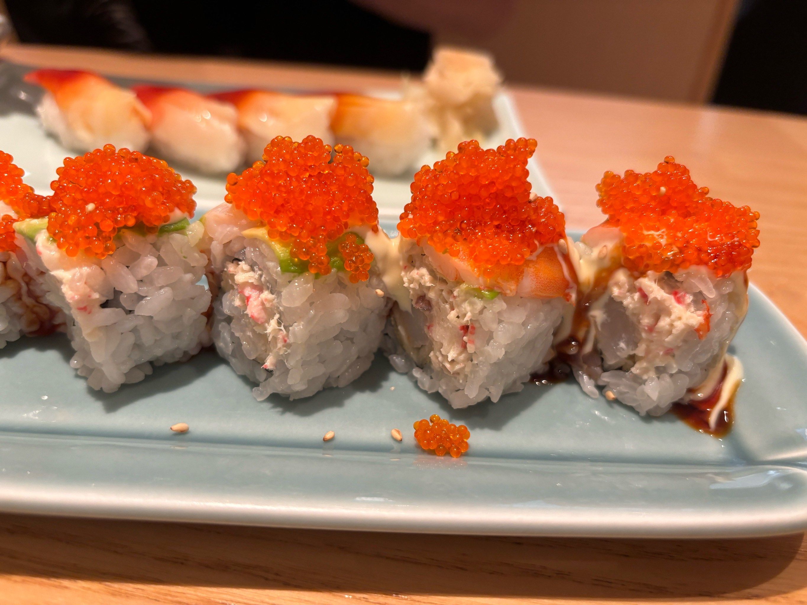 常来的一家店,强推牛油果寿司,厚切三文鱼也很棒