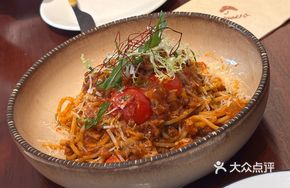 Spanish Fresh Tomato Meat Sauce Pasta