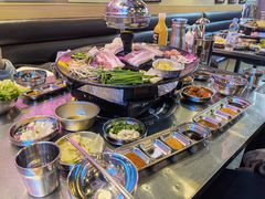 自助调料区-豚豚家돈돈가韩国锅盖烤肉(新北万达店)