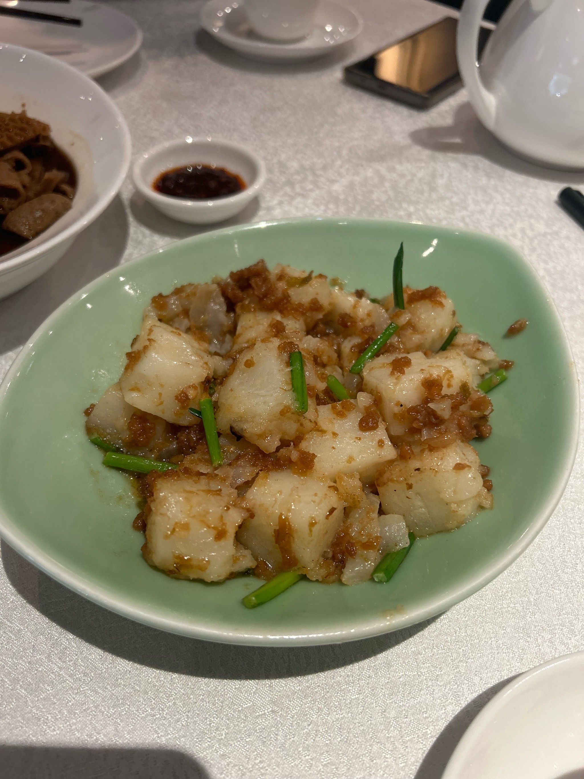 酒店一层的早茶,xo酱炒萝卜糕味道很惊艳,环境清静