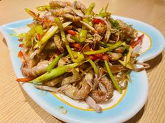 炝拌嘎嘣虾-街角等你.大连海鲜烧烤.经典铁板海鲜串(西安路店)