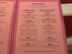 菜单-La Villa French Restaurant