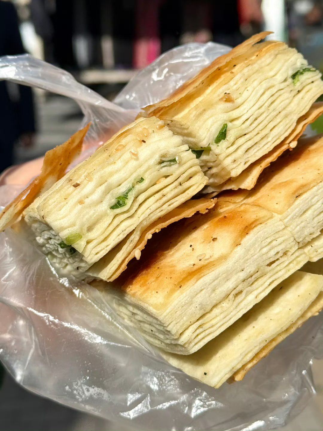 每次看到这种香酥千层饼我都拔不动腿! ​​​