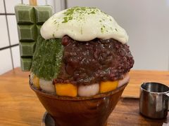 抹茶生乳かき氷-WONDER ICE 萬得冰田(建設路总店)