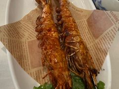 烤深海大虎虾-开海·红岛海鲜虾水饺(石老人店)