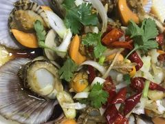 油泼扇贝-桔子海鲜烧烤大排档(台东店)
