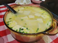 鸡汤小白菜煮豆腐-西贝莜面村(镇江苏宁广场店)